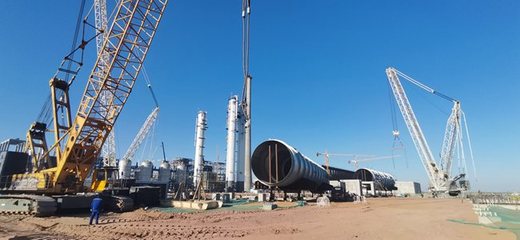 榆林經開區 榆能化學材料乙二醇項目建設進入施工建設“快車道”，防腐保溫工程全面展開